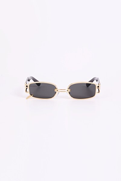 Kapin Minimal Halka Detaylı Siyah Güneş Gözlüğü