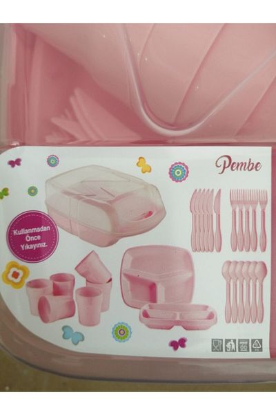 Leva House Pink 32 Piece Picnic Set