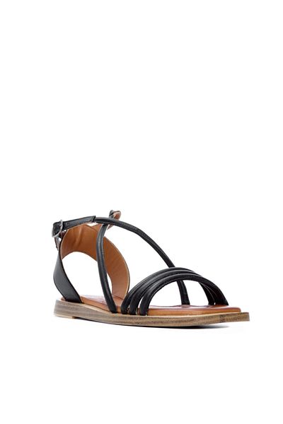 Tamer Tanca Women's Black Leather Sandals Sandals 775 506 Y21