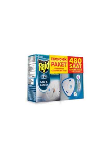 Raid Gece Gündüz Makina Yedek 2'li Promosyon Paket (480 SAAT) Karasinek, Sivr...