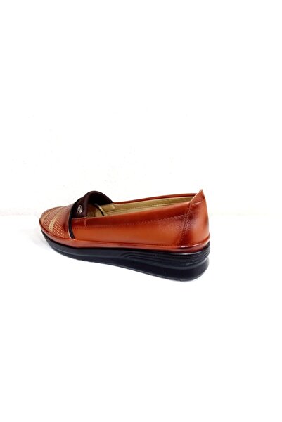 Ayzen Flat Lightweight Orthopedic Sole Tan Brown Color Daily Classic Women's Shoes