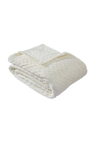 Merinos Single Pearl Bud Blanket - Bone
