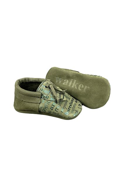Walker London Boy's Khaki Genuine Leather Loafers