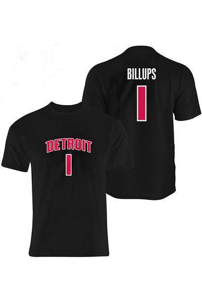 usateamfans Мъжка черна вертикална тениска Detroit Pistons Chauncey Billups