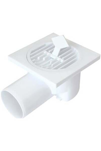 KIZILELMADA مصفاة أرضية بلاستيكية - 10x10 سم، مصفاة أرضية بفتحة جانبية 32 مم