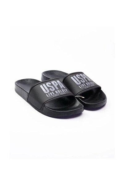 U.S. Polo Assn. Дамски Us Polo Assn Gusty черни ежедневни плажни чехли