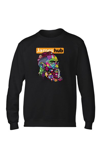 usateamfans Мъжки черен суитшърт James Hub Basic