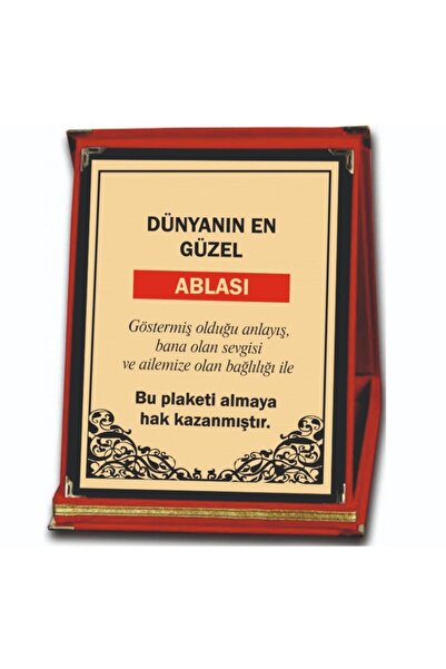 Reklambaskımerkezi Orta Boy Abla Abi Kardeş Plaketi