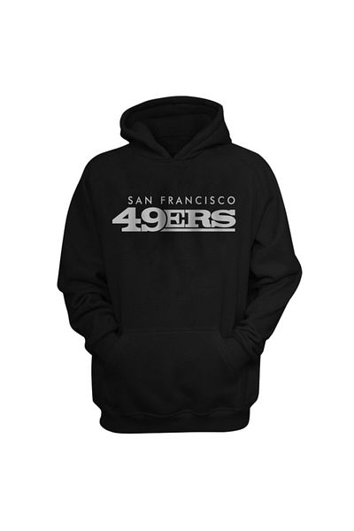 usateamfans Мъжки черен суитшърт с качулка 49ers