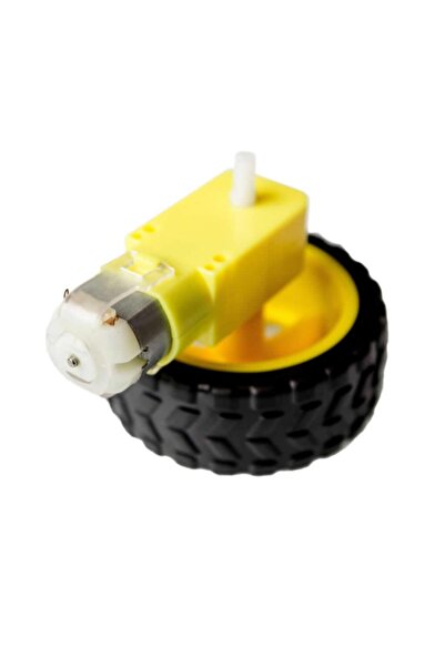 OEM Robot Tekerlek Ve Dc Motor Seti 200rpm Araba Robot Akılı Araç