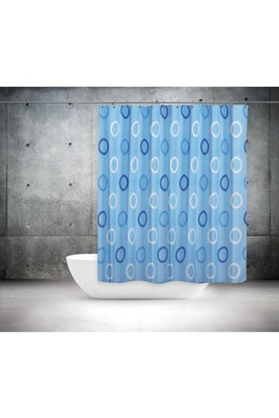 Tropik Perdeau de duș 5033 Blue Double Wing 2x110x200cm