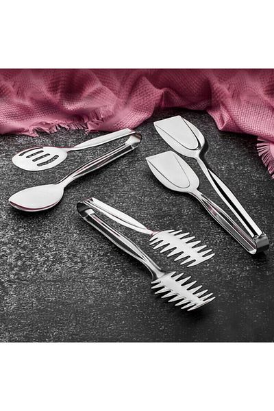 ÖzSa Home Stainless Steel Tongs Serving Set 18/10 3 Pieces