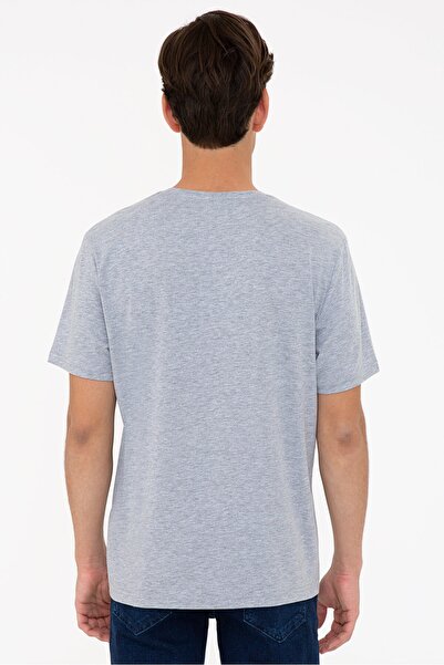 U.S. Polo Assn. Γκρι ανδρικό μπλουζάκι