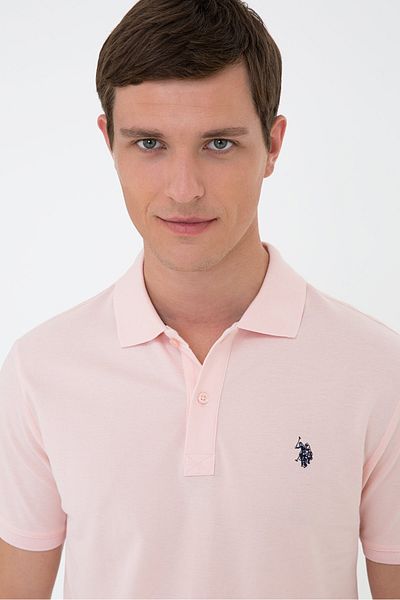 U.S. Polo Assn. تي شيرت رجالي وردي