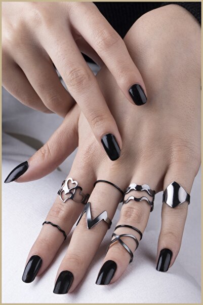 Ervalina مجموعة من 8 حلقات وحلقات مشتركة 0050