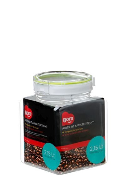 Bora Plastik 2.15 Liter Pet Corner Storage Container Jar 110mm No:1 - Bo2235