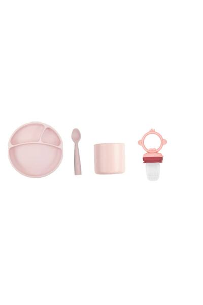 OiOi Pembe Mega Silikon  Bebek Beslenme Set