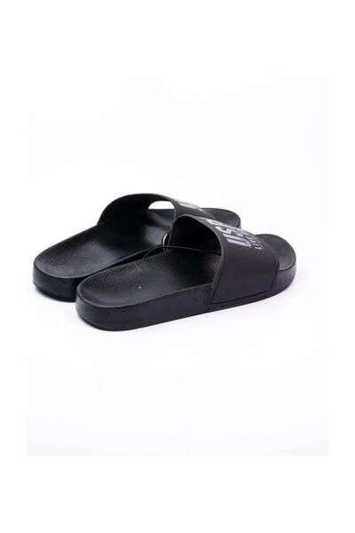 U.S. Polo Assn. Ανδρικές μαύρες καθημερινές παντόφλες Gusty