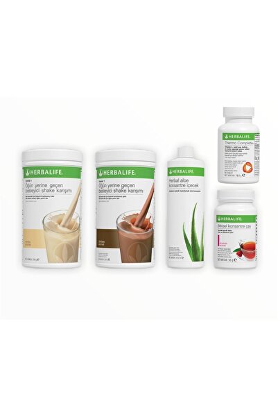 Herbalife Mega Paket 2 Shake 50 Gr Ahududulu Çay Aloevera Thermo Completekilo...