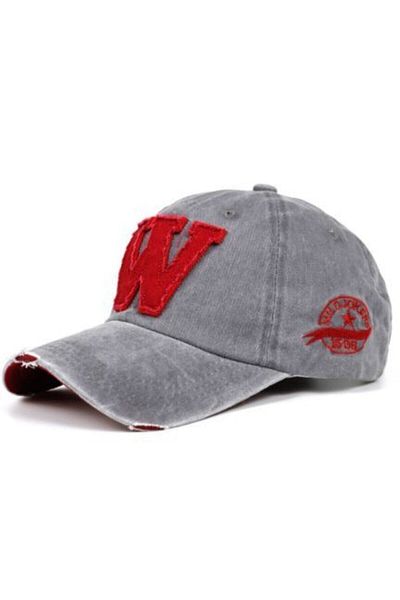 Orçun Özkarlıklı Antique Pattern Embroidered Gray W Logo Hat