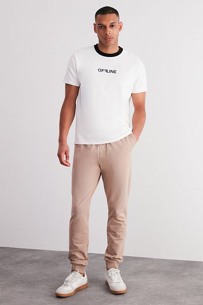 Trendyol Collection Mink Color Basic Jogger Sweatpants - Ελαστικό πόδι, κανονική εφαρμογή TMNSS20EA0053