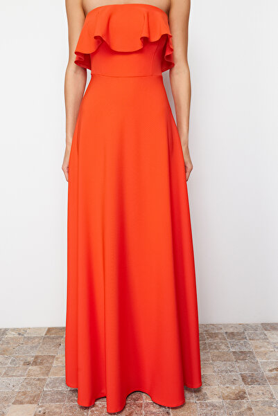 Trendyol Collection Φόρεμα με μοτίβο ρόδι με λουλούδια σε κομμένο χρώμα - TPRSS24AE00033