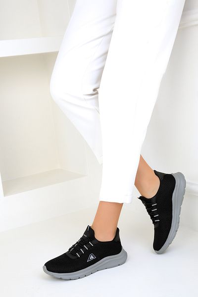 SOHO Black-Grey Women's Sneakers 18076