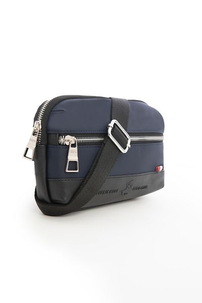 Beverly Hills Polo Club Ανδρική τσάντα μέσης Navy Blue 01BHPC09