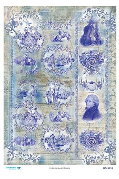 Atölye 7-77 Diamond Craft N: 5153 - 30*42 سم ديكوباج ديامانت كبير