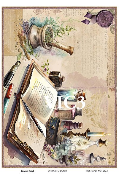 LİNEART ديكوباج نحاسي فيكتوري منقوش VIC3 - 30x42