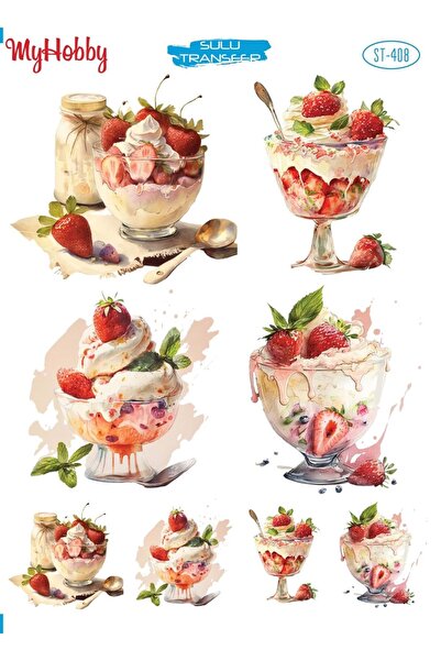 MyHobby ST 408 - 25x35 آيس كريم منقوشة متعددة نقل الآيس كريم