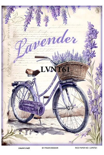 LİNEART Lavanta Serisi LVNT61 Lavanta, Kadın Desen Pirinç Dekopaj 30x42