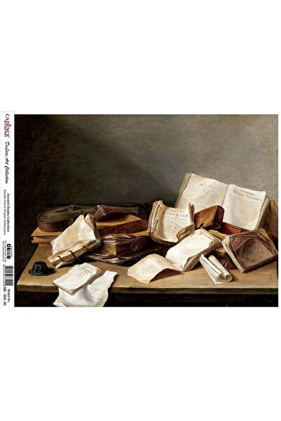 Cadence Ab 04 كتب البقاء العتيقة مع زخرفة نحاسية - مجموعة 30x42
