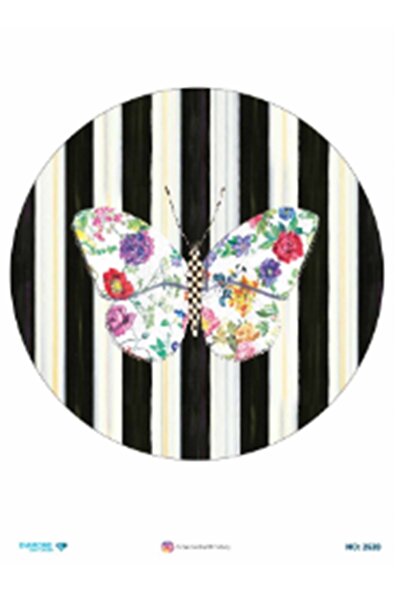 Atölye 7-77 قلم ديكور Diamond Craft N: 2528 أسود كريمي أصفر مخطط بنمط الفراشة...