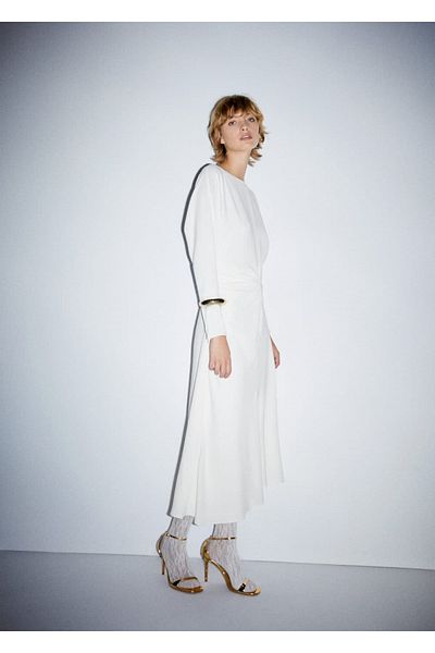 MANGO Woman Pantaloni scurți metalici Sandale cu toc