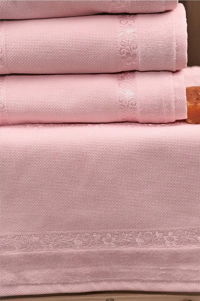 Akınal Bella ETAMIN VELVET 6 τεμάχια LUXURY 50x90 Soft Etamin Jacquard Πετσέτα προσώπου Kanavice Κεντητή