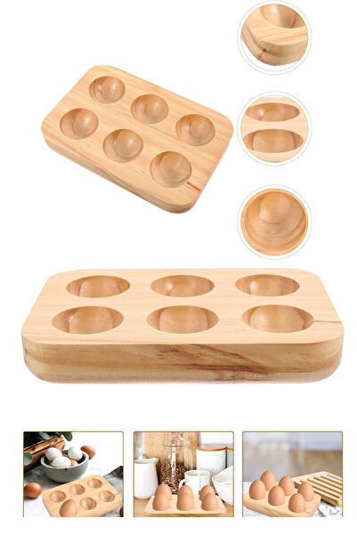NEWNOW Бамбуковий органайзер для яєць, органайзер для яєць, холодильник, стільниця, стіл