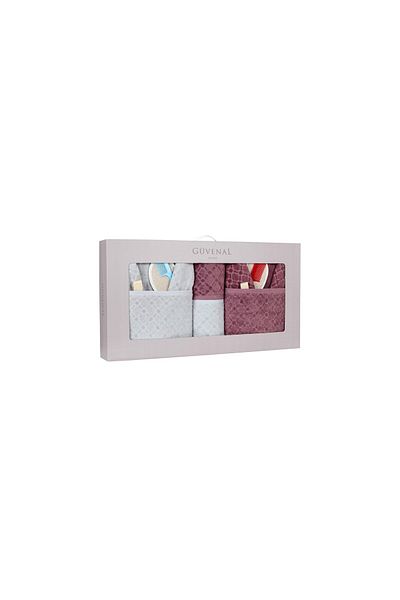 Güvenal Σετ μπουρνούζι Hayal 12 Piece Boxed Jacquard| Μπουρνούζι| Σετ πετσετών και πετσετών| Σετ Προίκα Μπάνιου