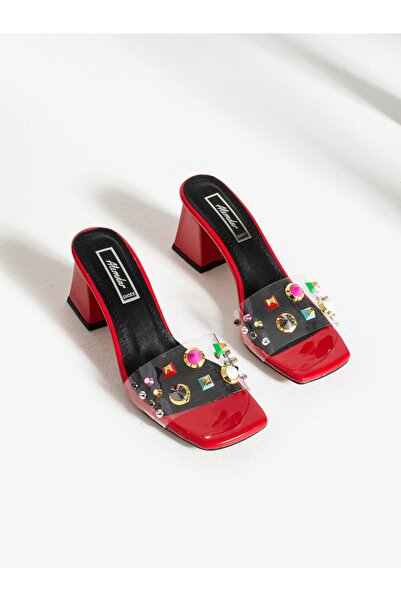 Alemdar Shoes SUZİ Red Colored Women's Slippers