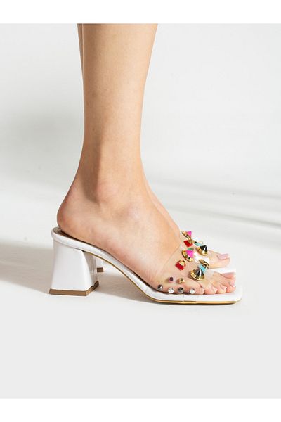 Alemdar Shoes SUZİ White Colored Women's Slippers