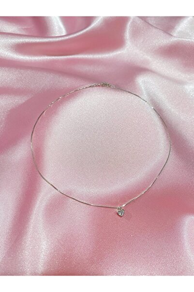 h&b design jewel 925 Ayar Gümüş Silver Kalp Choker