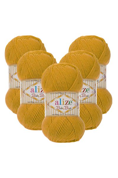 Alize Baby Best 5-Piece 281 Canary Hand Knitting Yarn
