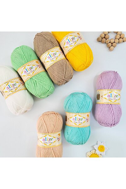 Alize Baby Best 5'li 418 Soluk Kot Mavi El Örgü İpliği