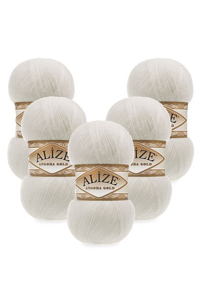 Alize Angora Gold 5 τεμαχίων 450 Off White Πλεκτό νήμα