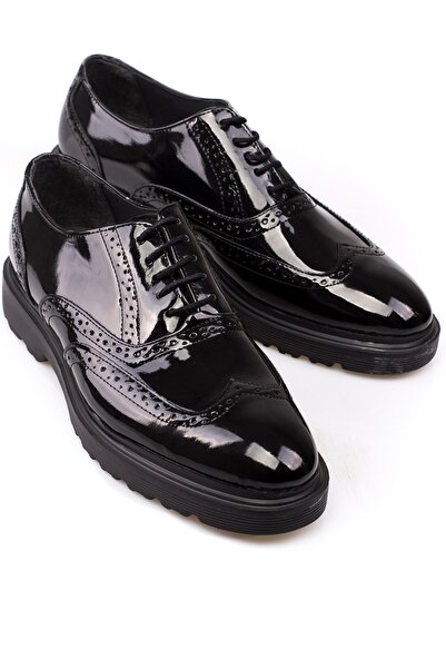 depderi Ψηλή σόλα, λουστρίνι μαύρο, σόλα Eva, ελαφριά, ανδρικά παπούτσια