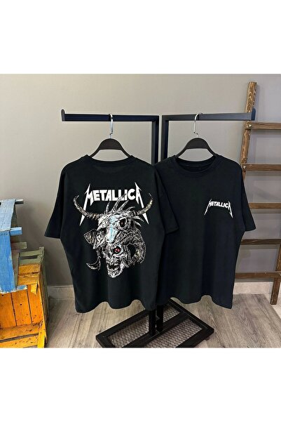Zoom Butik Kuru Kafa Metallica Unisex Oversize T-shirt
