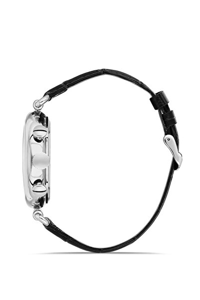 DAVID GUNER Siyah Kadranlı Siyah Deri Kordonlu Erkek Kol Saati