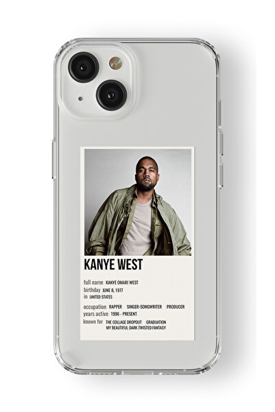 Multitronic Iphone 13 Uyumlu Kanye West Paralorid Poster Tasarım Baskılı Şeff...