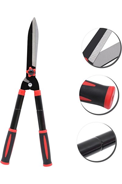 Depolife Çim Çit Makası Teleskopik Uzayan Kollu Çit Kesim Makası Çalı Ince Da...