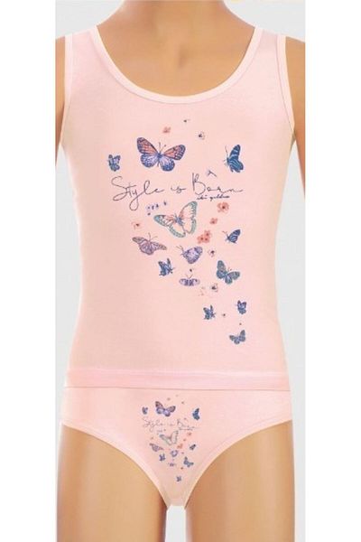 İki Yıldız Girl's Butterfly Printed Panty Set
